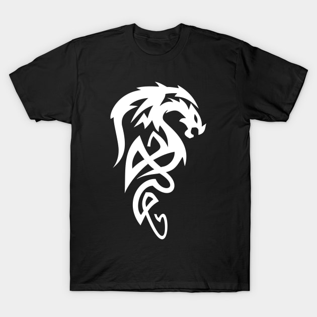 Tribal Dragon Design T-Shirt by madeinchorley